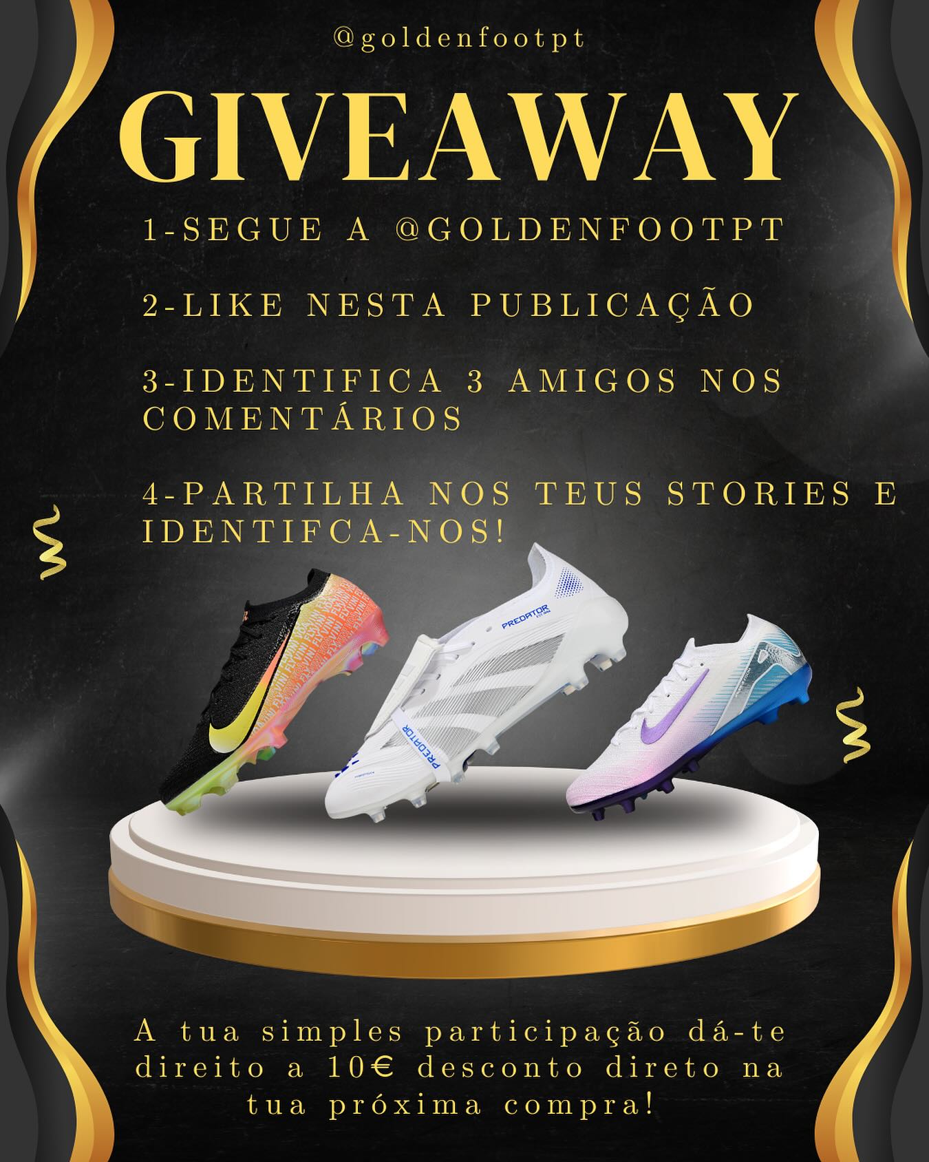 Giveaway GoldenFootPT Chuteiras