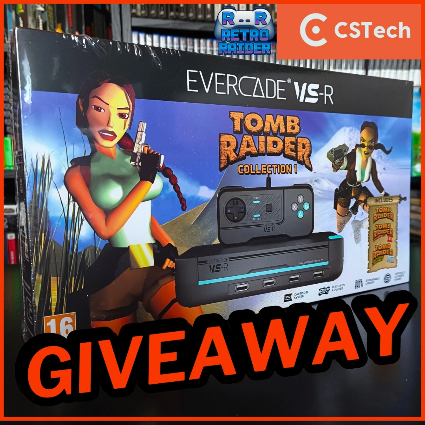 Consola Evercade edição especial Tomb Raider