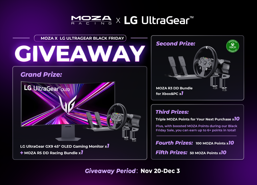 MOZA Racing LG Ultragear Giveaway