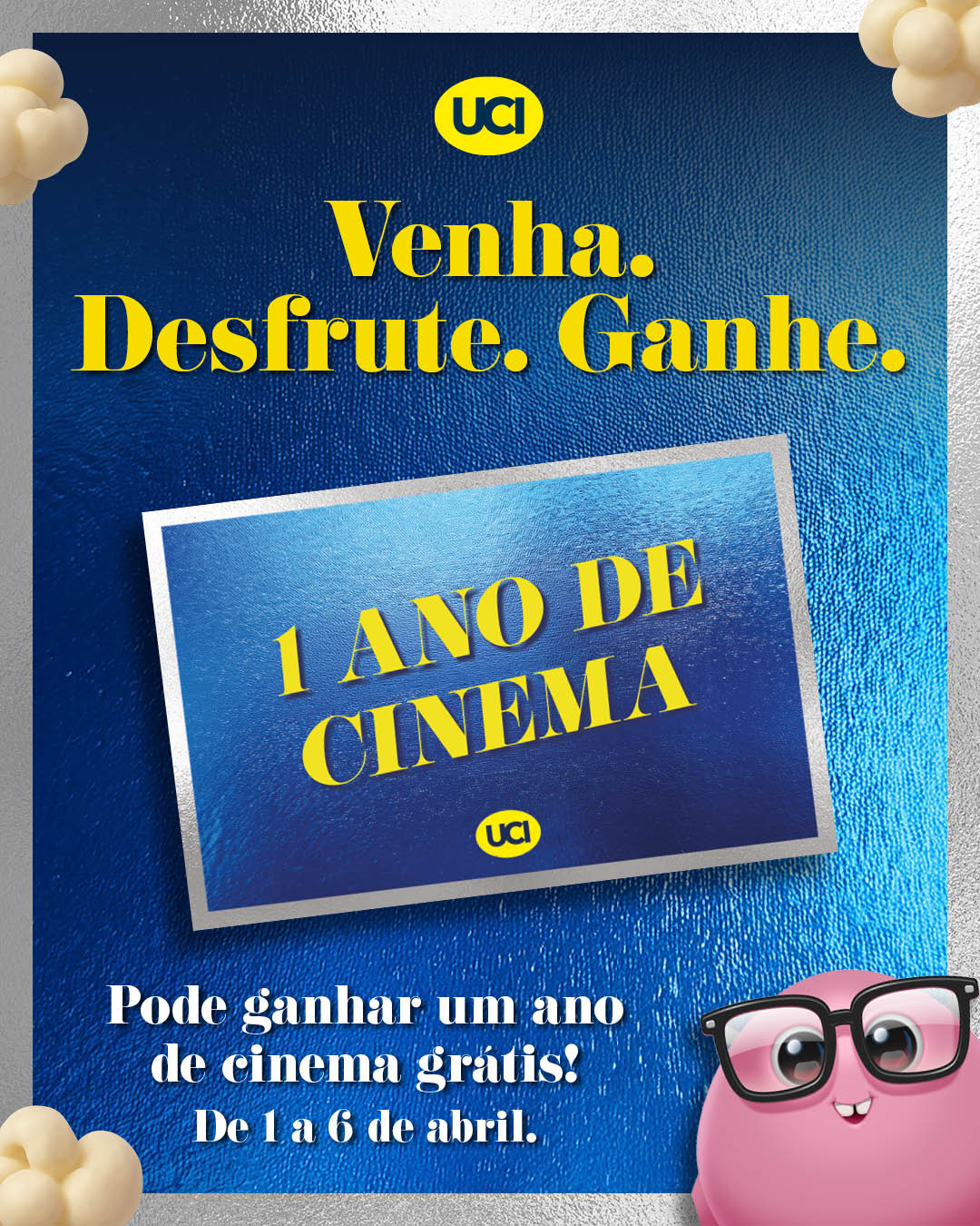 Passatempo 1 Ano de Cinema Grátis — UCI Cinemas