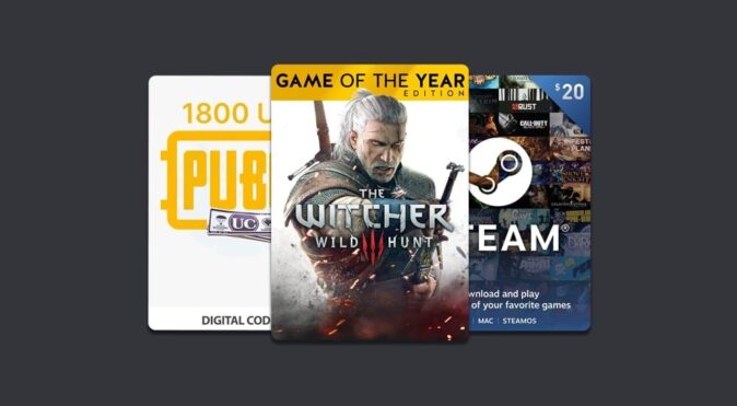 Jogo The Witcher 3 e Cartão Steam