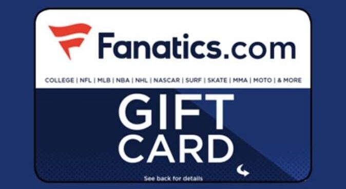 $25 Fanatics eGift Code Giveaway