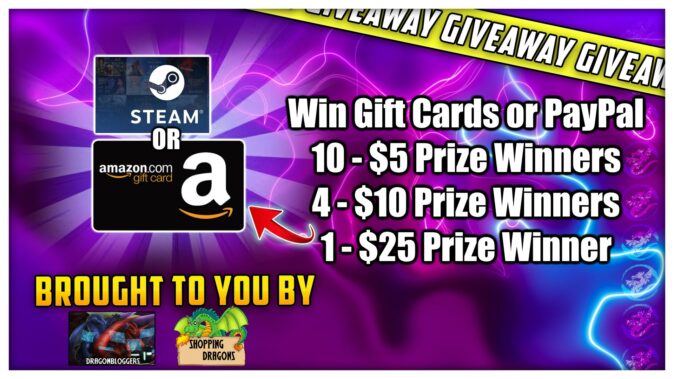 July DragonBlogger Monthly PC Steam Game Keys & Gift Cards Giveaway