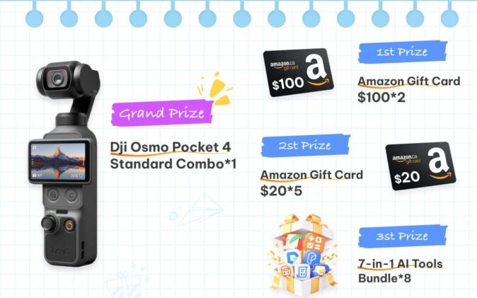 Back-to-School 2026 Giveaway: DJI Osmo Pocket 4 & Gift Cards