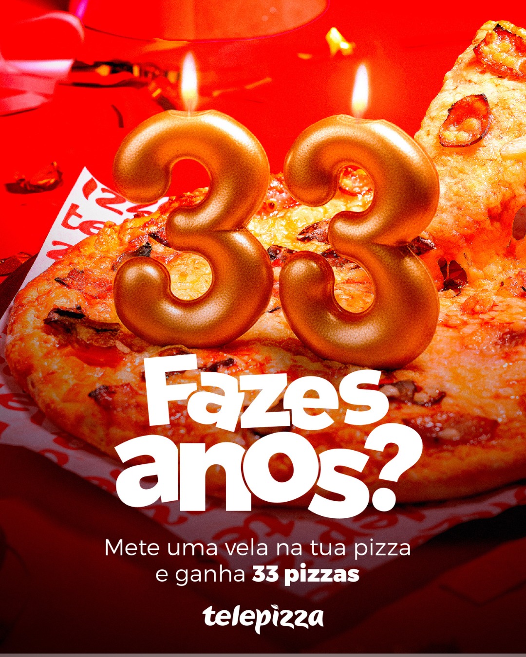 Passatempo 33 Pizzas - Telepizza