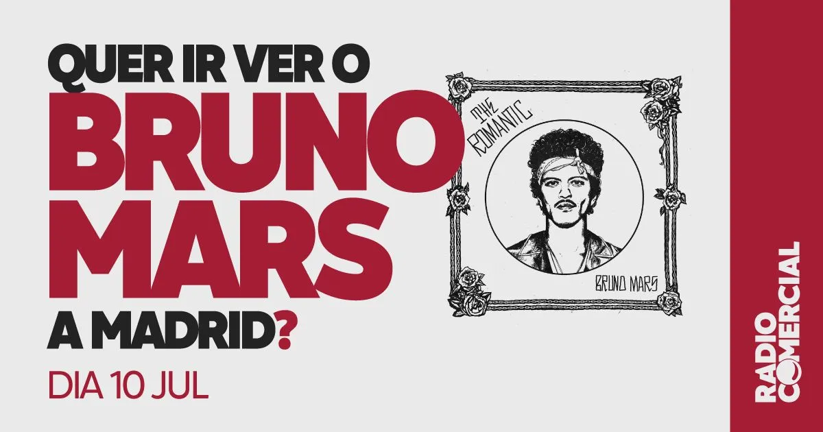 Concerto + Viagem + Estadia: Bruno Mars — Rádio Comercial