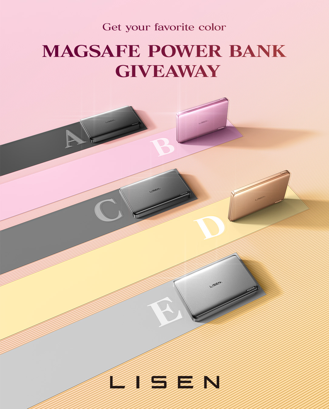 Power Bank MagSafe Ultra Fino LISEN