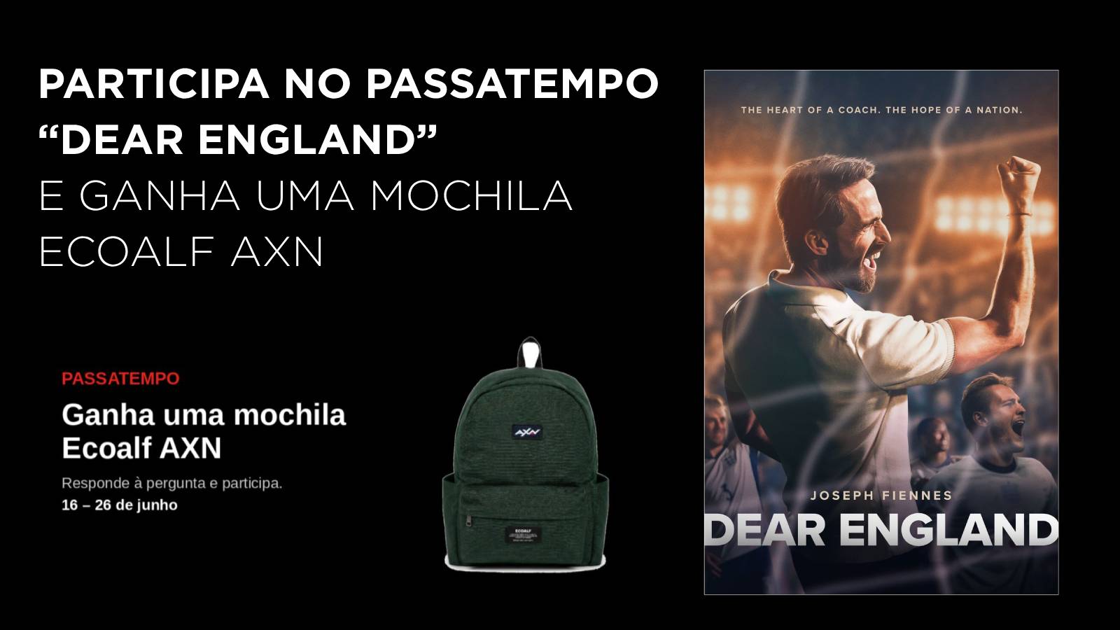 Passatempo Dear England — AXN Portugal