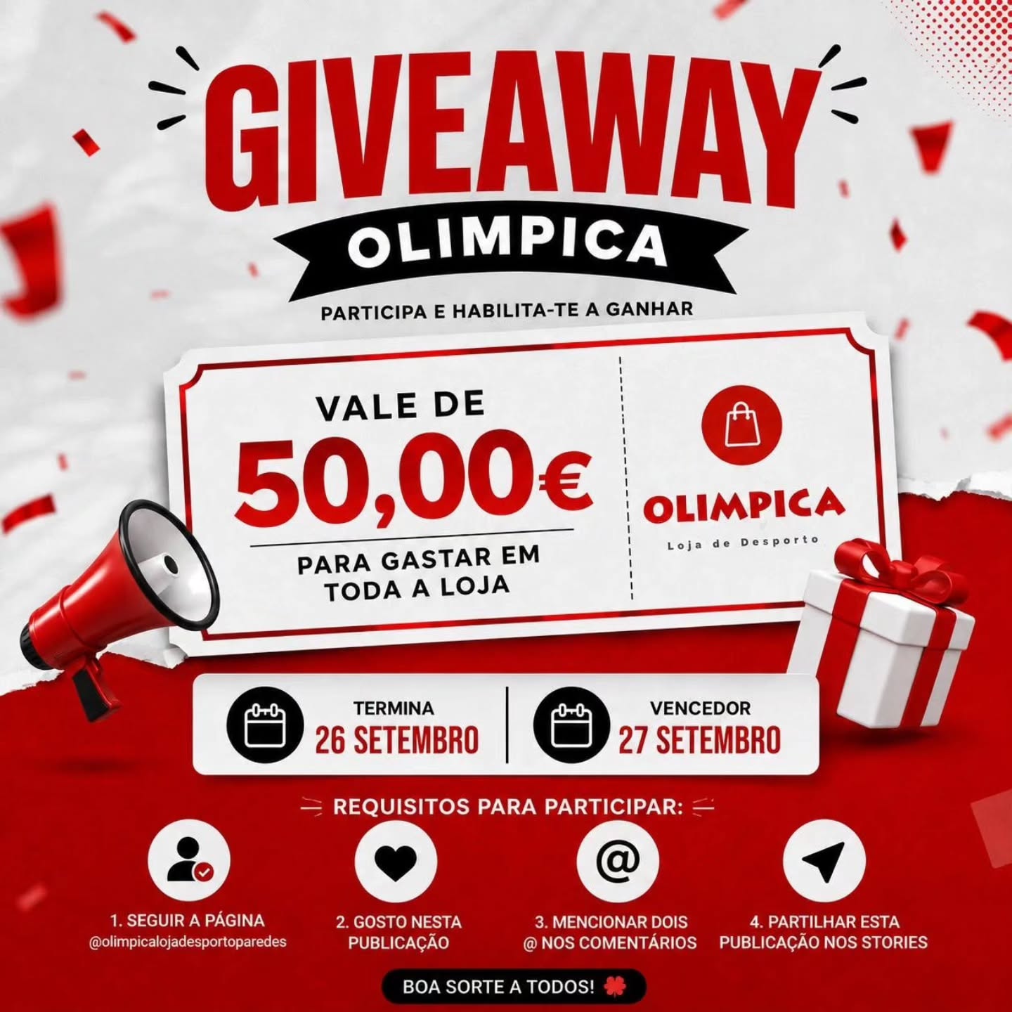Vale de Compras Olímpica Paredes