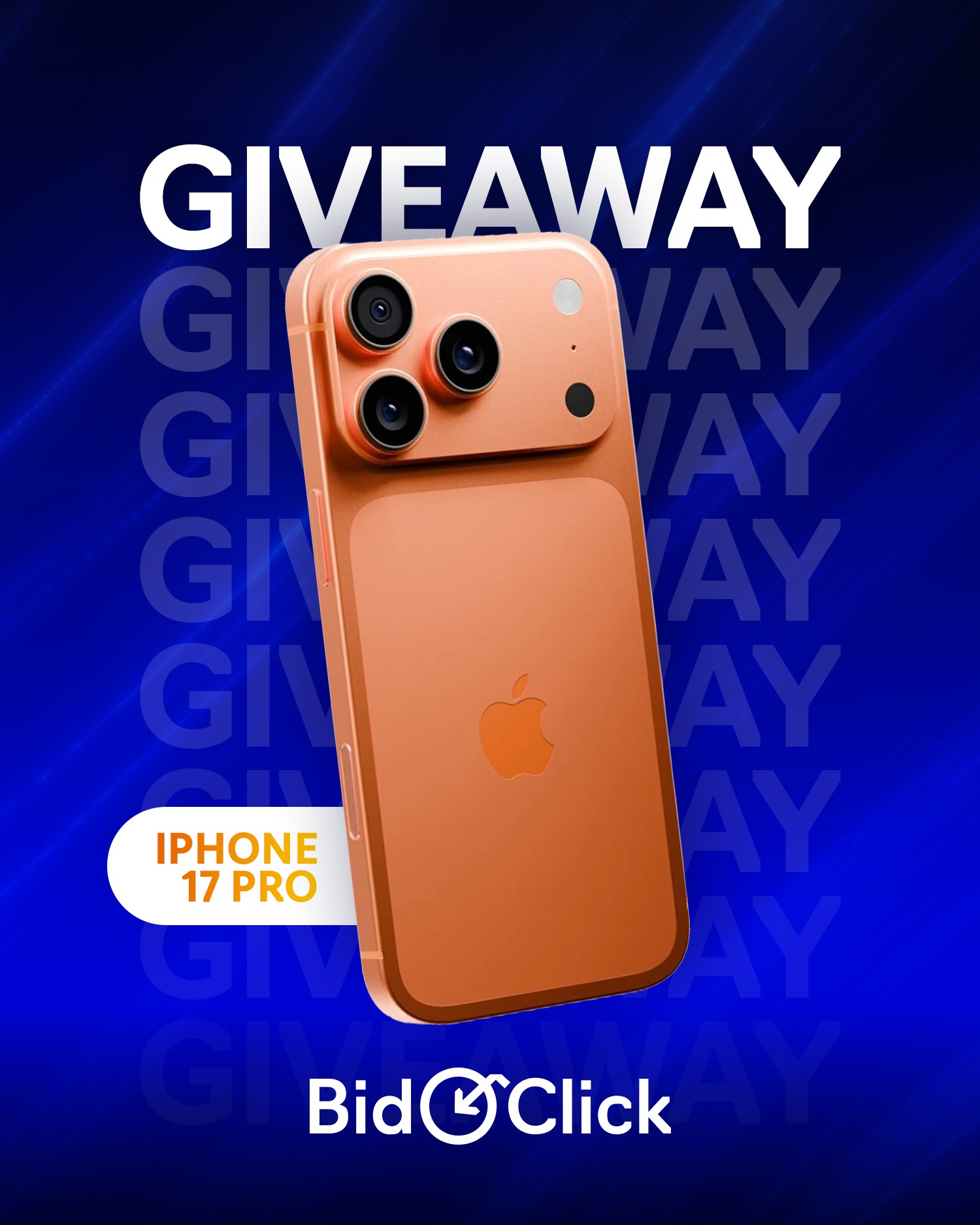 Passatempo iPhone 17 Pro — Bidoclick