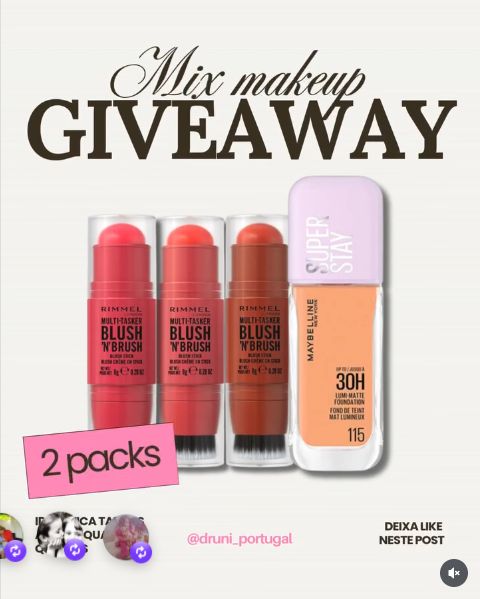 Passatempo Maybelline e Rimmel — Druni Portugal