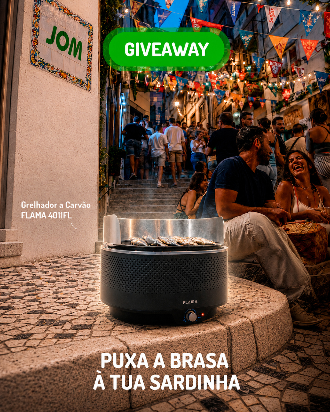 Passatempo Grelhador a Carvão FLAMA — JOM