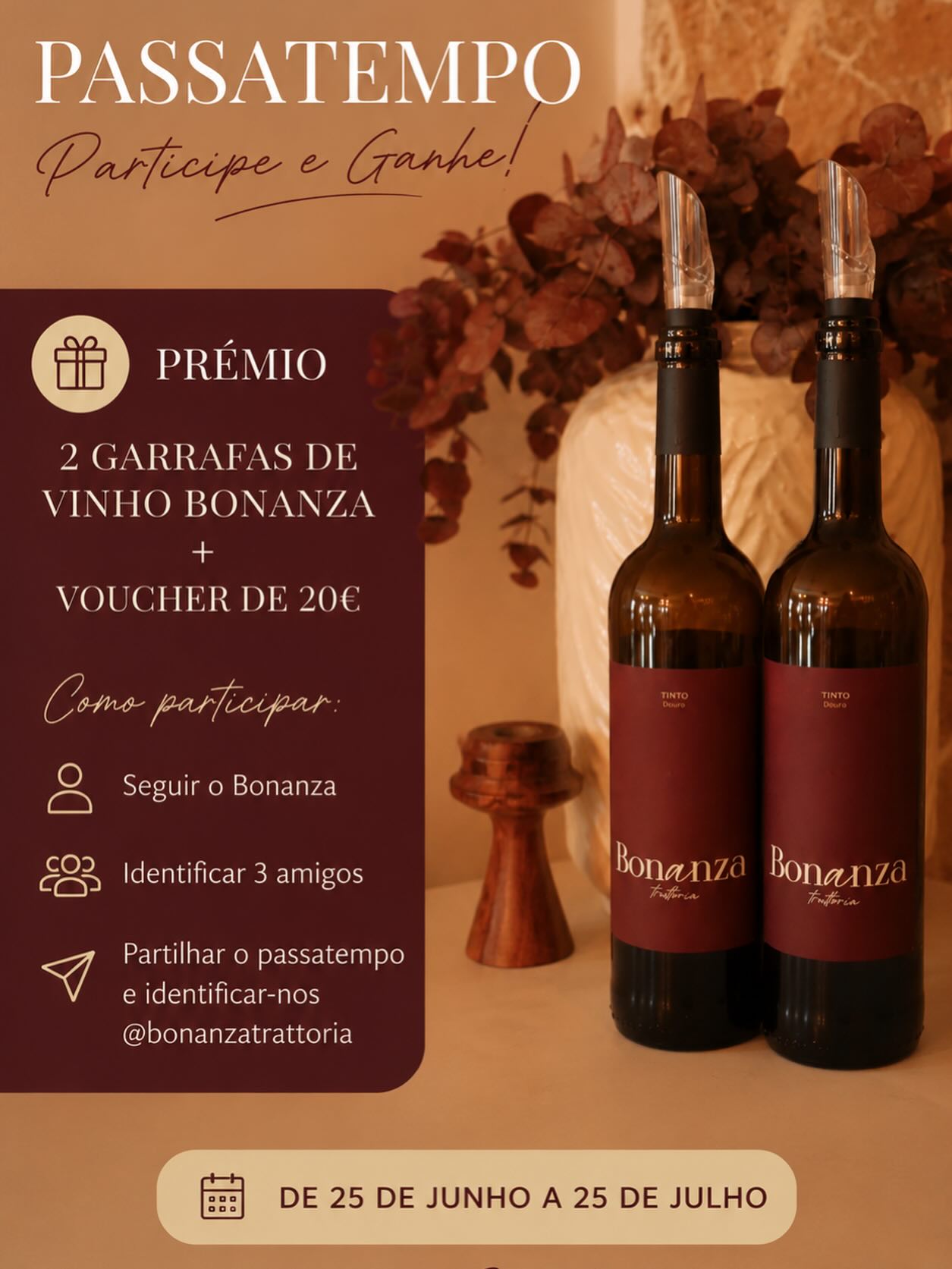 Passatempo Vinho Bonanza Trattoria