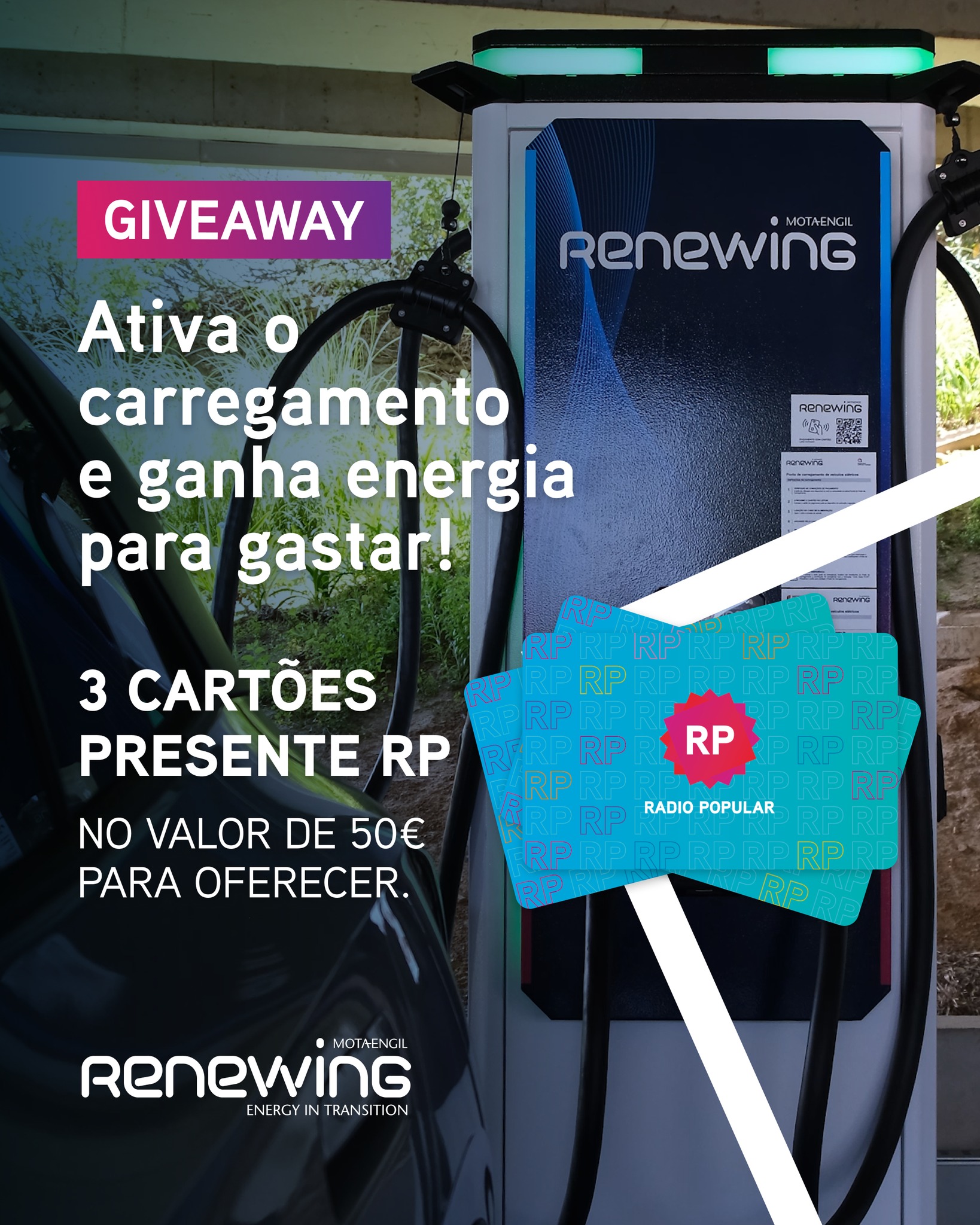 Ativa o Carregamento e Ganha Energia para Gastar