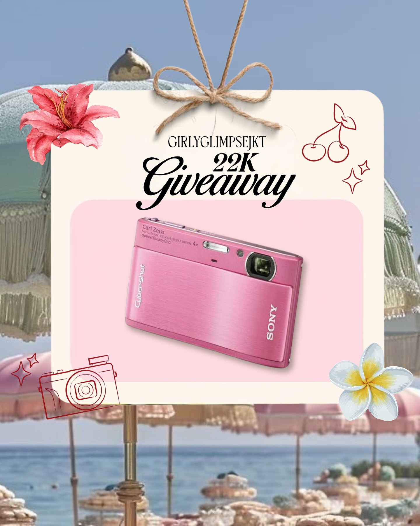 Giveaway Sony CyberShot TX1 Rosa