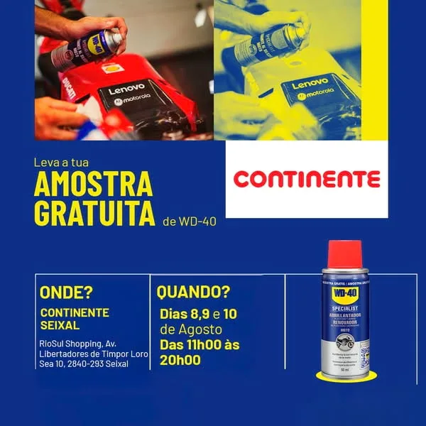 Amostra Grátis WD-40 no Continente Seixal