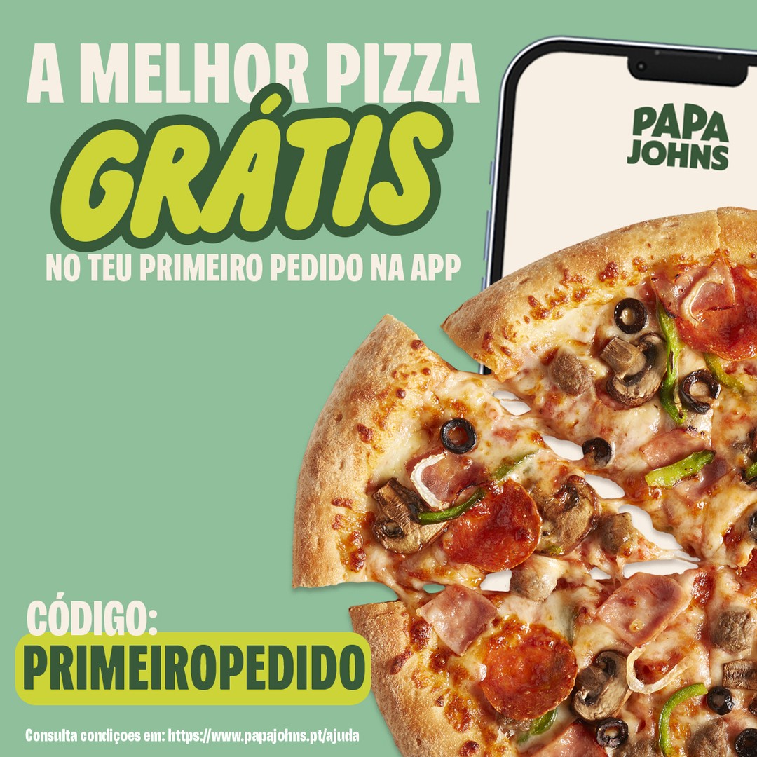 Papa Johns Pizza Grátis