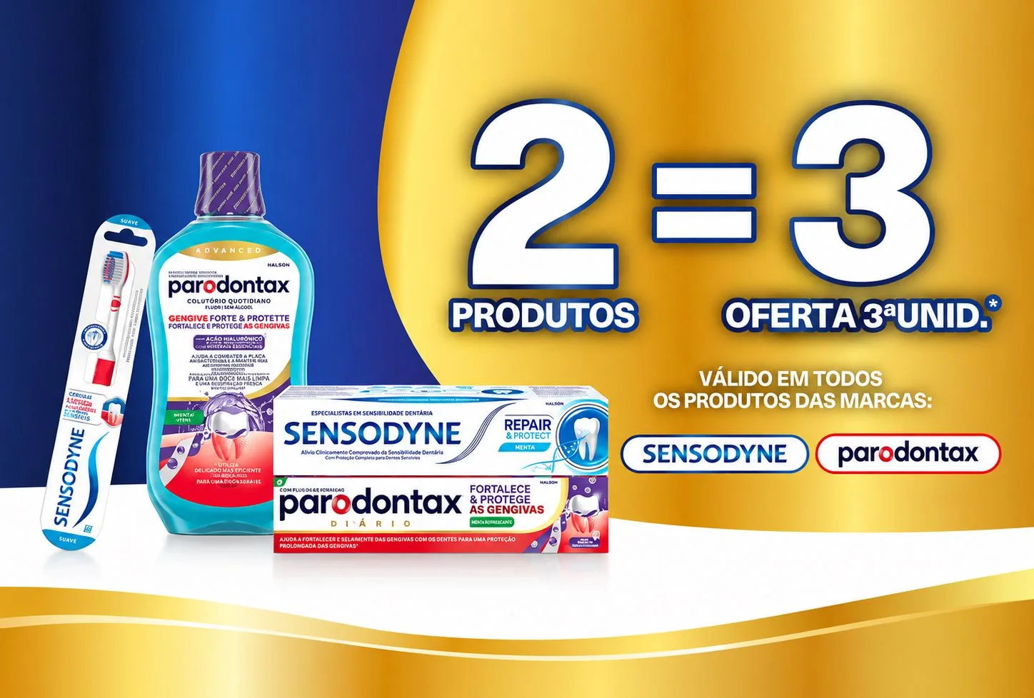 Reembolso Sensodyne e Parodontax no Continente