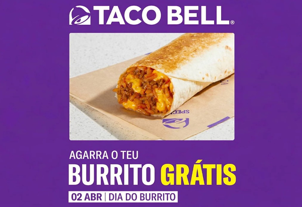 Cheesy Burrito Grátis — Taco Bell Portugal
